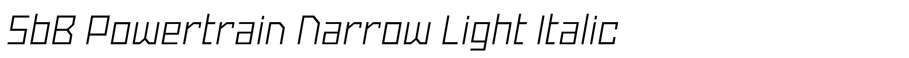 SbB Powertrain Narrow Light Italic